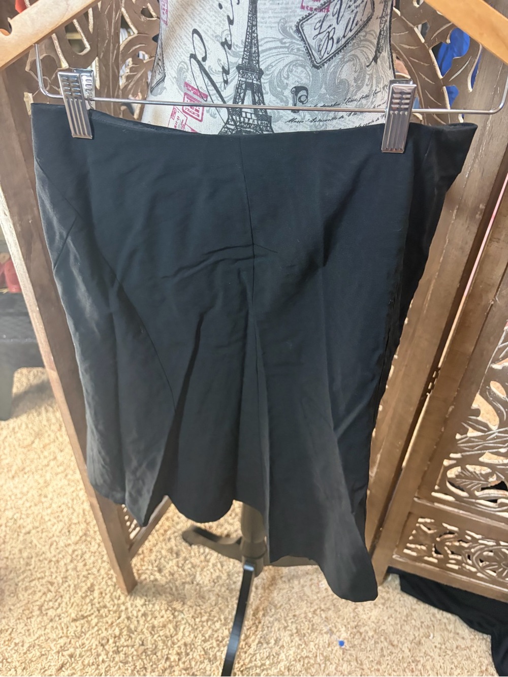 Ann Taylor Black A-Line Flared Skirt
